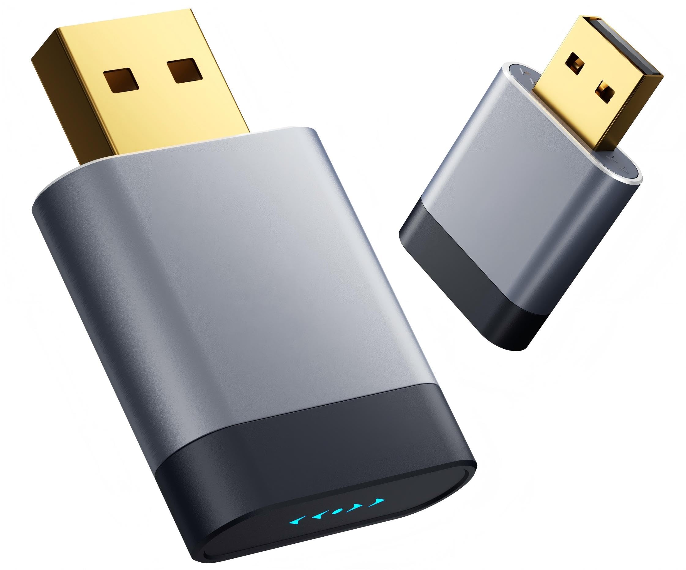 Adaptateur CarPlay sans Fil & Android Auto sans Fil 2-en-1, Connecteur USB en Métal, Mini Plug & Play, Connexion Stable, USB-A et USB-C, Compatible iOS 10+ et Android 11+