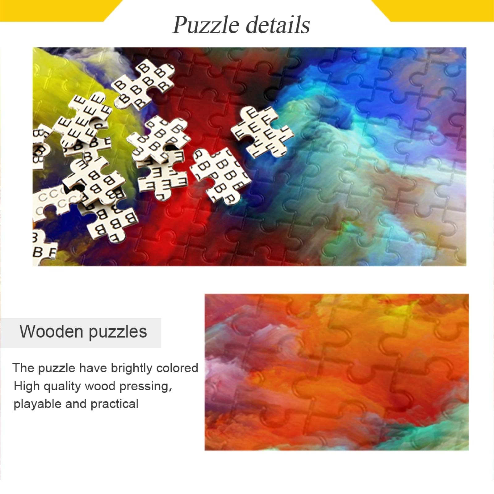 1000 Teile Puzzle „Bunte Regenschirme“ – 70x50cm, Kunst-Collage, Mit Buchstaben-Rückseite, Für Erwachsene