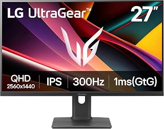 LG 27G64NA-B 27-inch QHD 300Hz IPS Gaming Monitor with G-Sync and HDR400