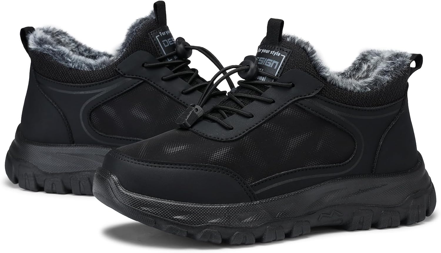 SHIBEVER Womens Winter Snow Boots: Women Ankle Booties Warm Fur Lined Waterproof Insulated Slip On Outdoor Shoes - Image 3