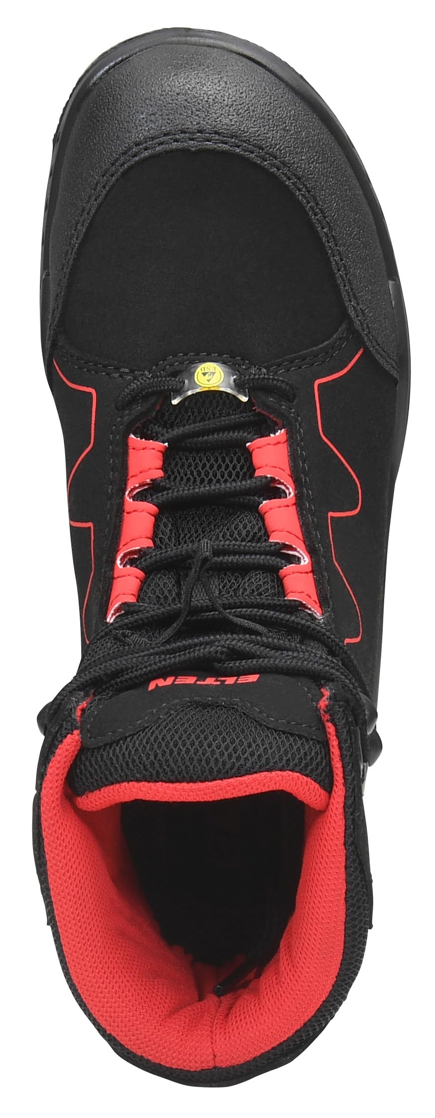 ELTEN GRANT Red XW Mid ESD S2 | Sicherheitsschuhe für Damen & Herren, Stahlkappe, extra weite Passform, leicht, atmungsaktiv