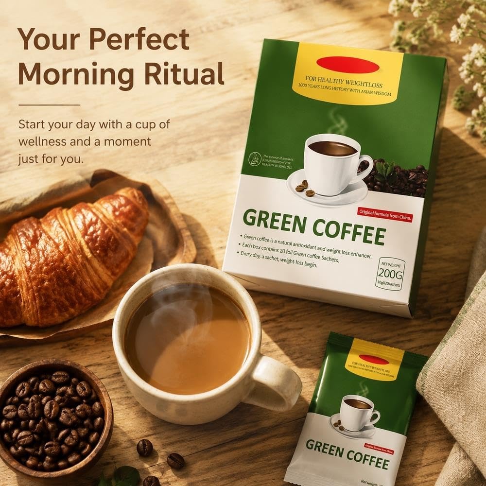 Miscela di supporto immunitario for tè e caffè verde ai funghi | Caffè energetico equilibrato, vegano, senza glutine, a tostatura media(2pcs)