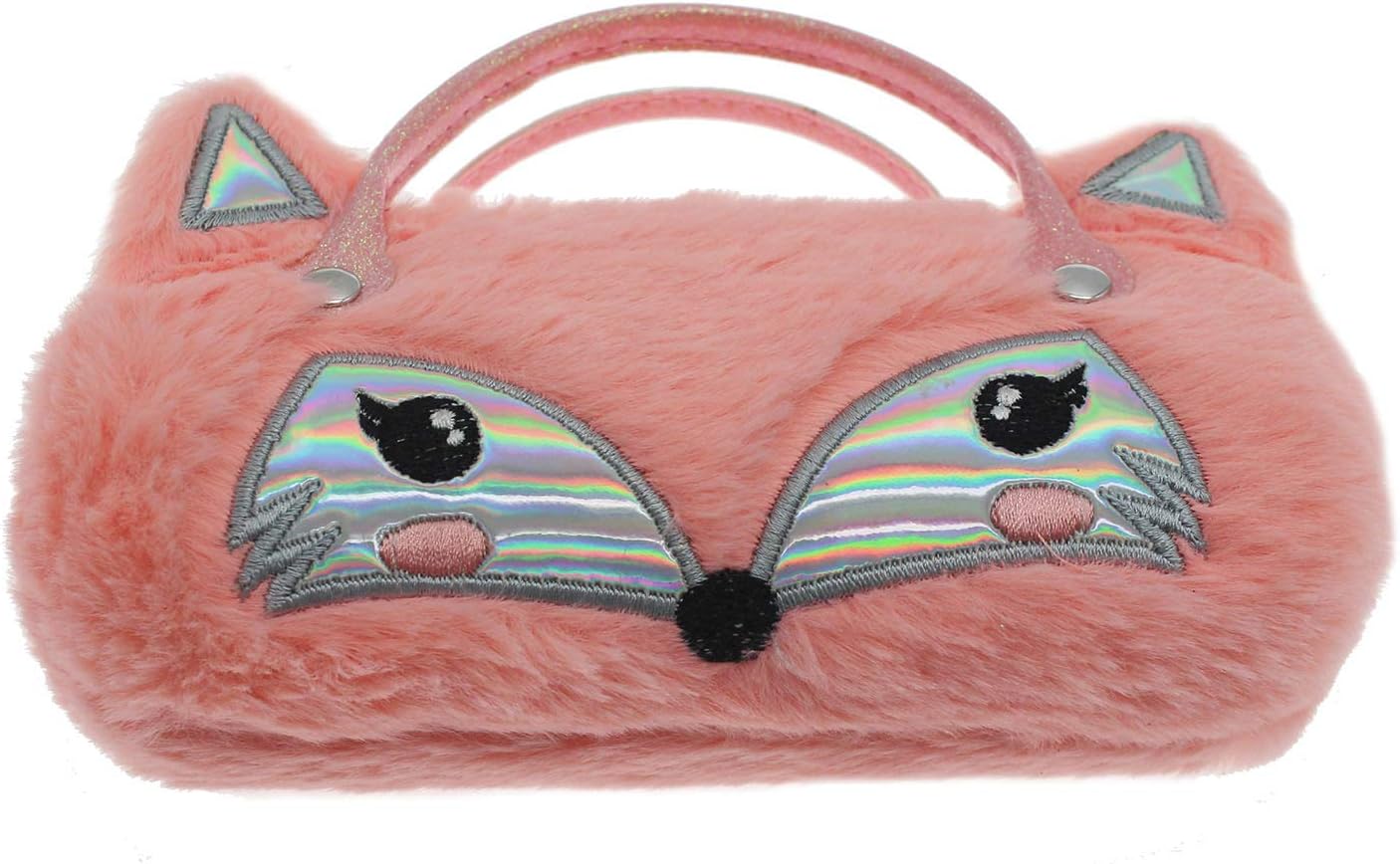 Kids Girls Boys Eyeglass Case Glasses Pouch unicorn Dazzling Sparkle Glitter Hard Shell with Handle