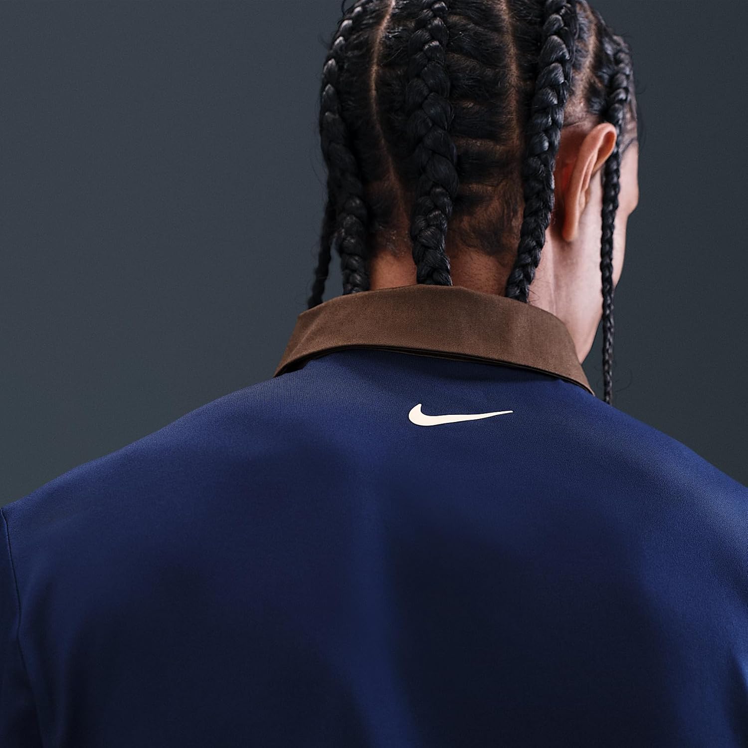 Nike Tour メンズ Dri-FIT ゴルフポロ (ブルーボイド/バロックブラウン/ペールアイボリー)