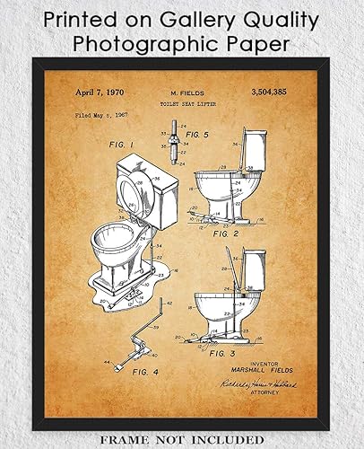 Miniatura 5 de Buzz Unplugged Toilet Patent, Vintage Pantent Design Bathroom Art - Add A Touch of Humor to Your Home with Unframed 11x14 Unique Funny Bathroom Wall