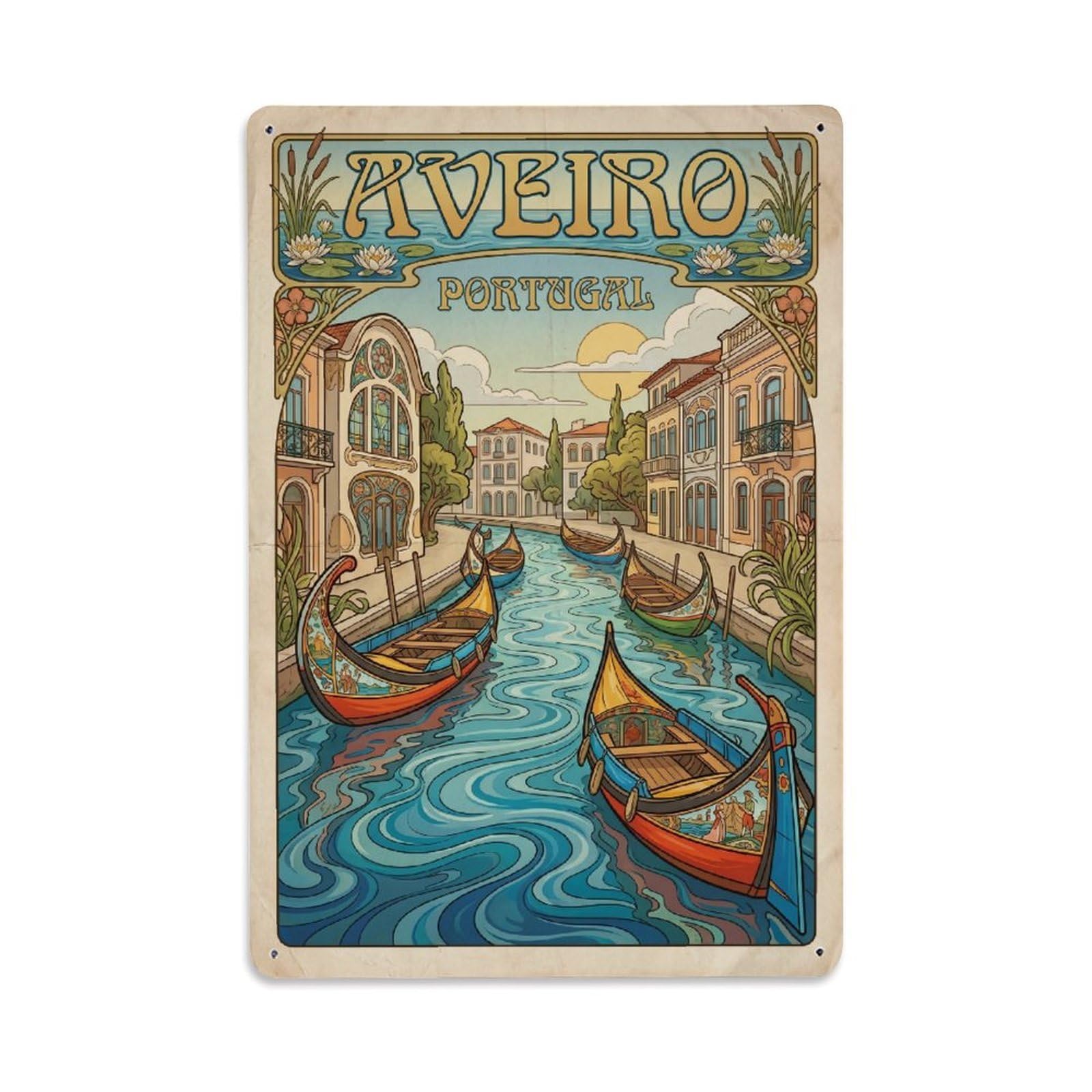 Travel Portugal Aveiro Retro Metal Tin Sign