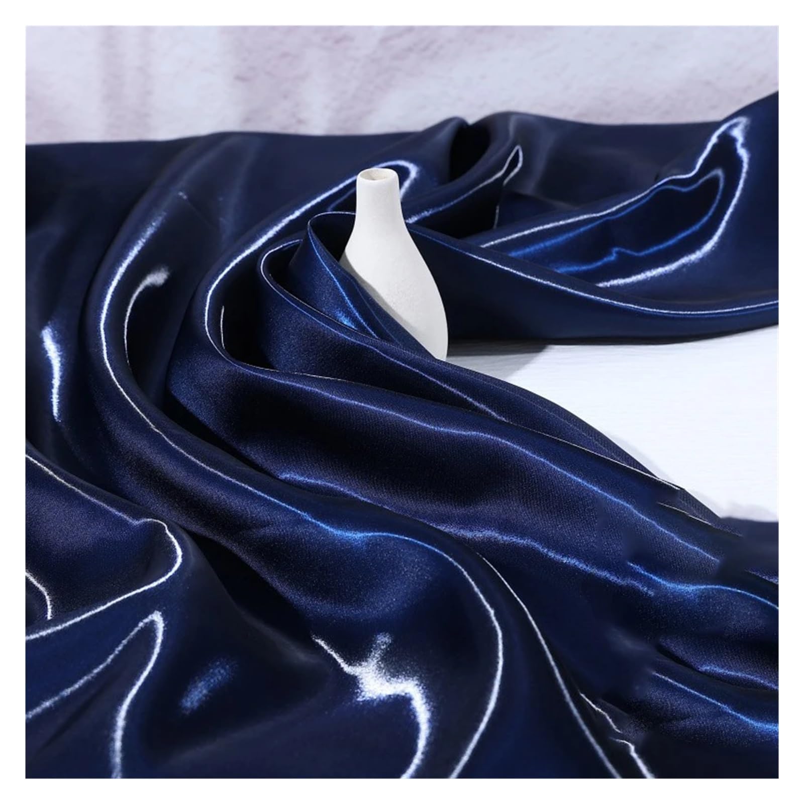 Satin Fabric Multi-Color Liquid Satin Reflective Crystal Fabric Smooth Sparkle Stiff Material for Craft(Color 18)