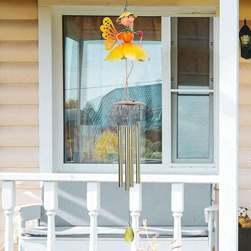 Miniatura 4 de Taman Campanilla de viento para exteriores  Campanillas de viento de hadas de flores para tubos de aluminio exteriores, regalo conmemorativo