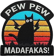 Rainbow Black Cat Patches with Funny Cat Embroidery Embroidery Embroidery for Clothes Backpack Jackets Harness for Dogs 1 Piece