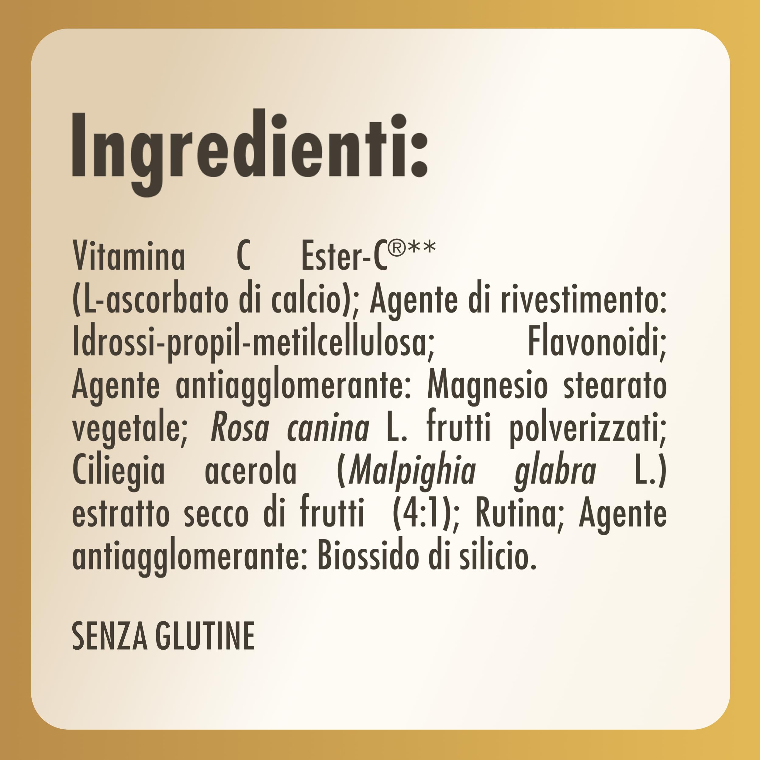 Solgar Ester-C® Plus 500, 100 Capsule Vegetali - Vitamina C pH Tamponato con Bioflavonoidi, Rosa Canina, Ciliegia Acerola e Rutina