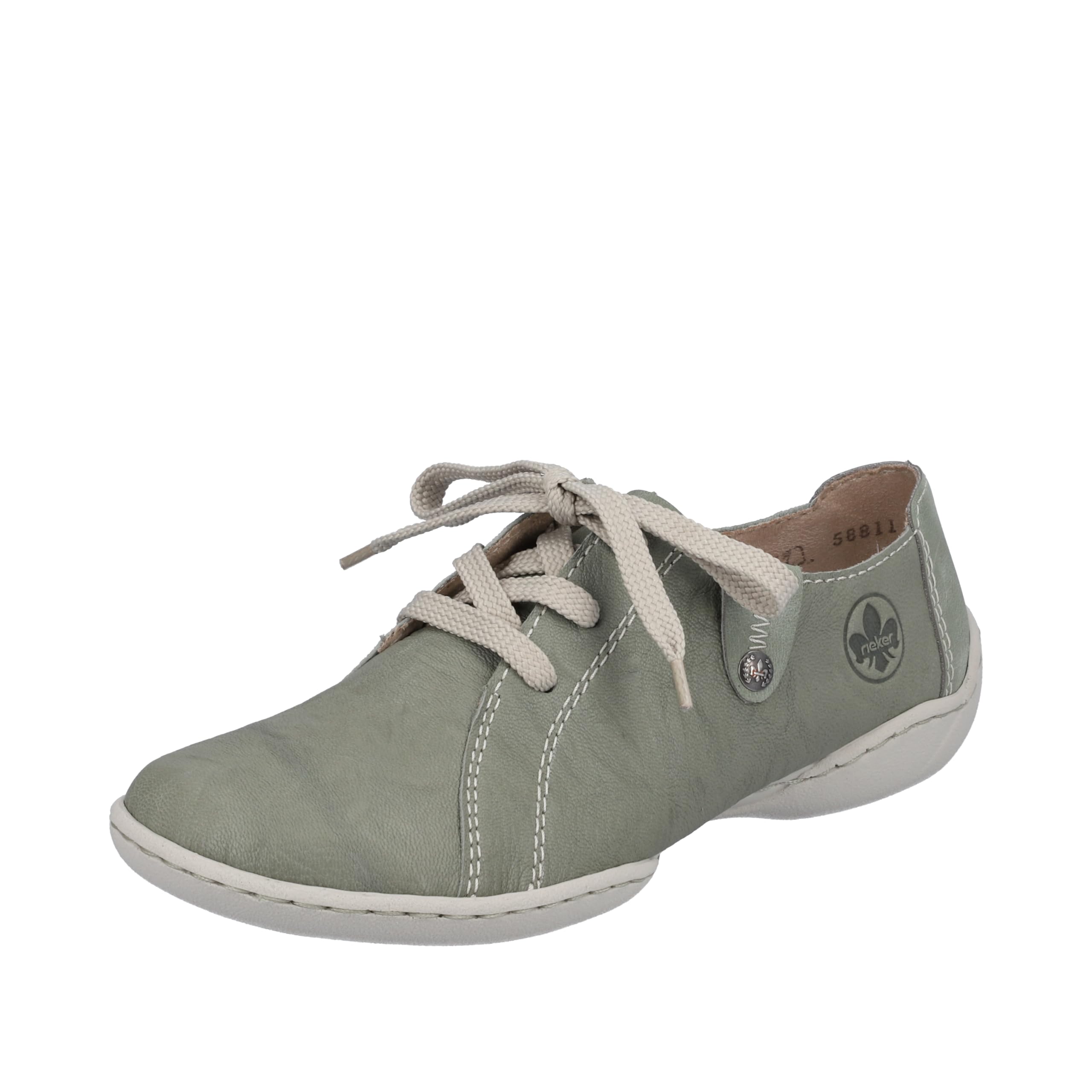 Rieker Women's 58811 Lace-Up Shoes, Green, 3.5 UK