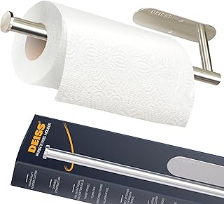 Deiss Pro Papierhandtuchhalter – Unterschrank, Wandhalterung oder Arbeitsplatte – Rostbeständiger Edelstahl, Einhandreiß-Design, platzsparender Papierhandtuchspender, Handtuchhalter für die Küche
