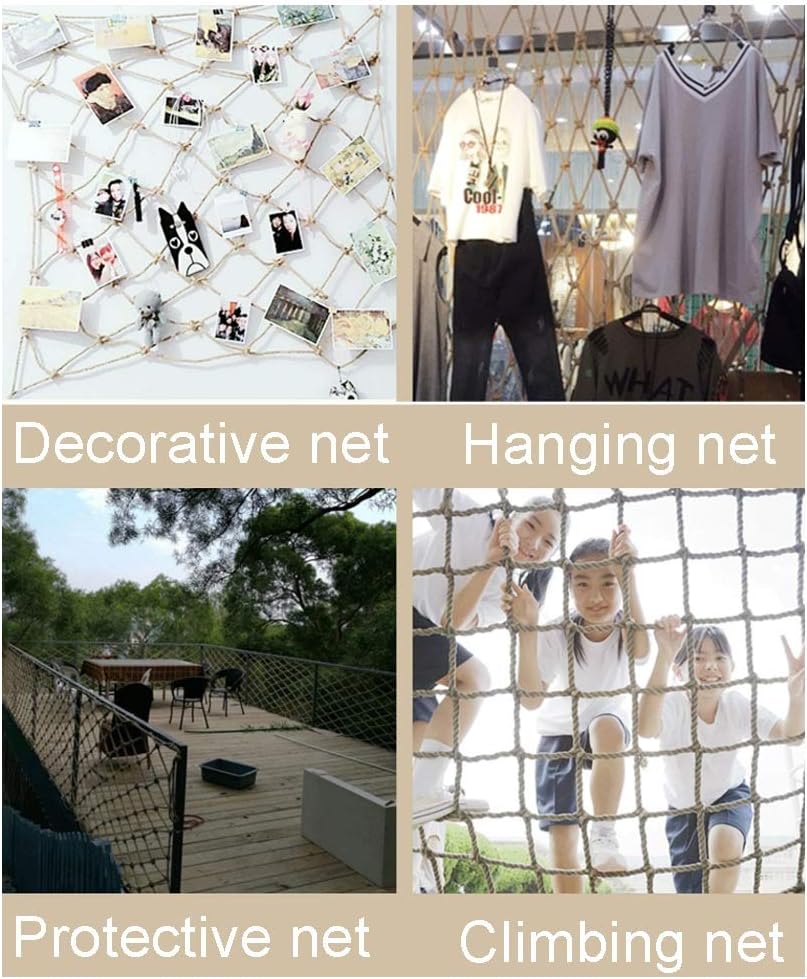 Rope Net Decorative Fishing Net Decor Natural Fish Net Child Safety Net Heavy Duty Cargo Net Hemp Rope Net Decorative Party,Decoration Fish Net Decoration for Wall Home Decoration