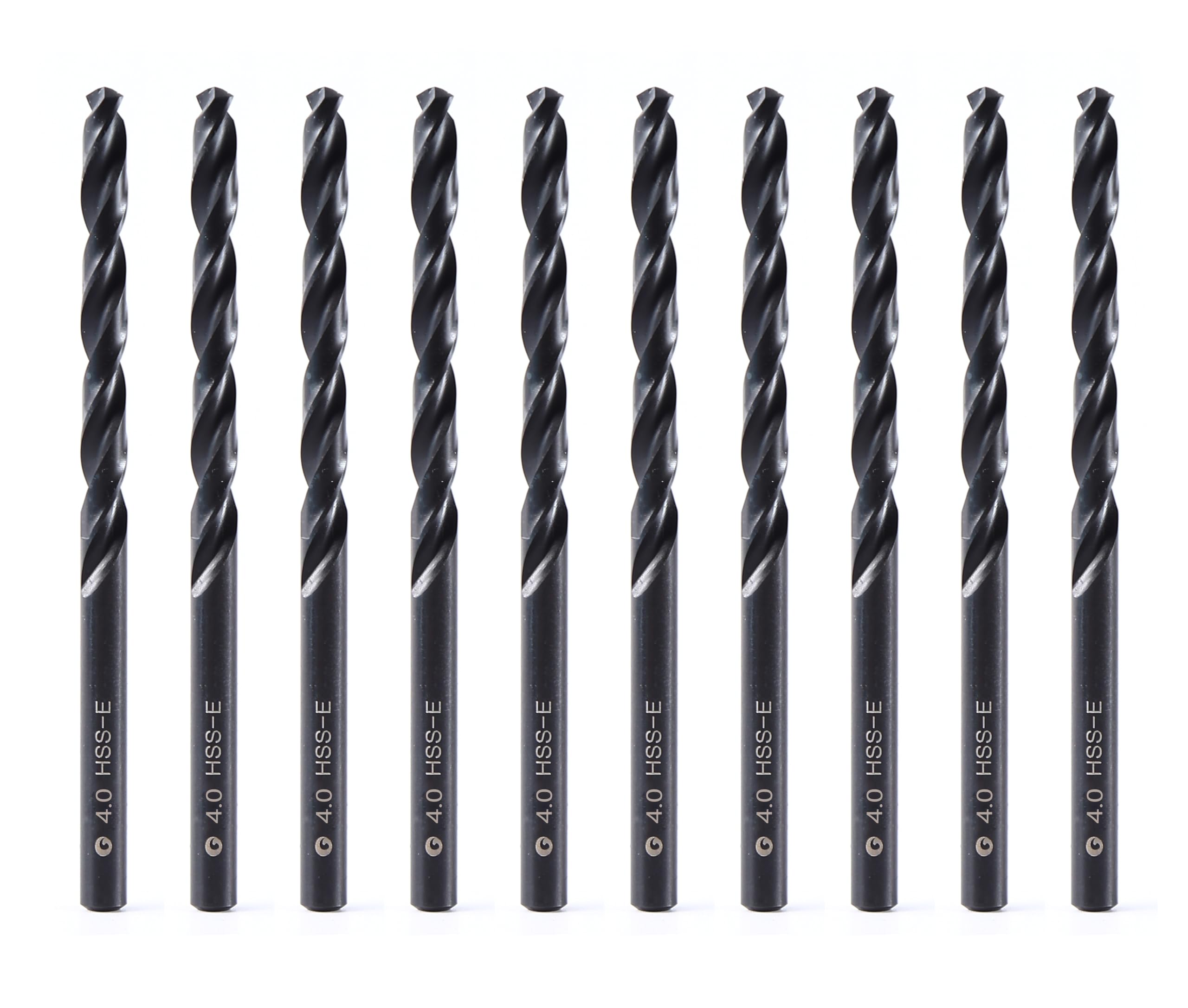 Forets hélicoïdaux HSS M35 4,0 mm Lot de 10 - Acier rapide pour aciers, fonte et métaux