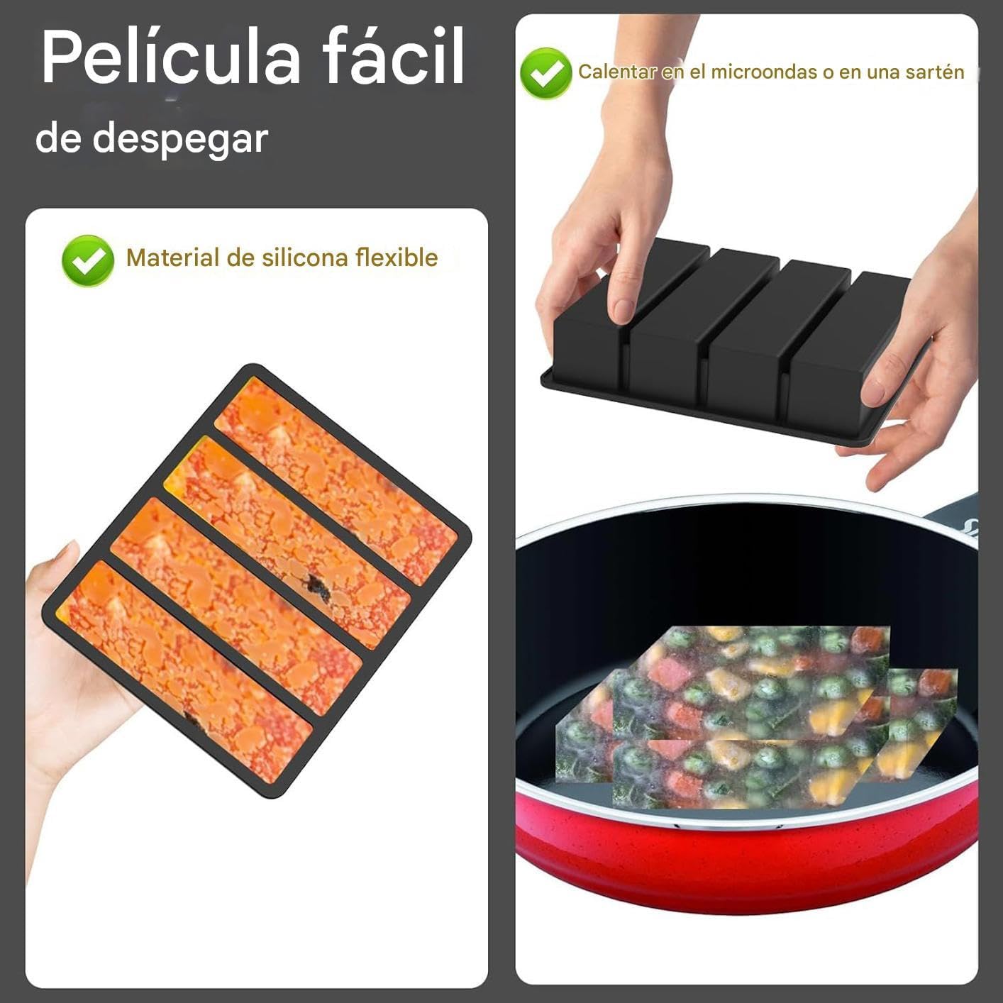 Silicone Freezer Molds | 4 Pieces Storage Containers With Lids, Soup Tray Lid, For Sauce Broth Leftovers Household Dishwasher Safe