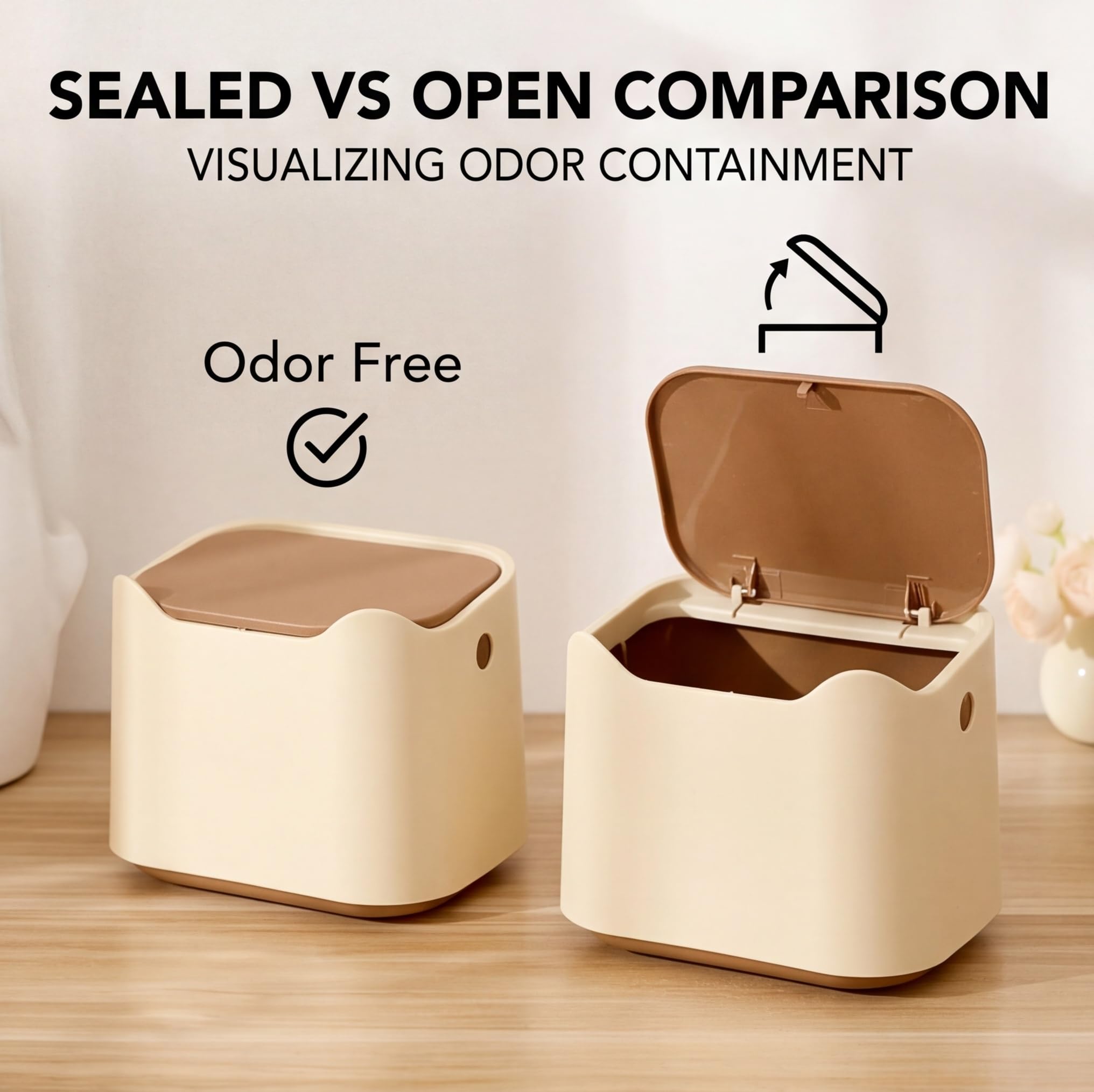 Sxhlseller Poubelle à Crottes de Chat Robuste avec Couvercle à Pression, Poubelle à Litière pour Chat élégante pour un Usage Domestique, Idéale pour les Propriétaires D'animaux [conception esthétique]