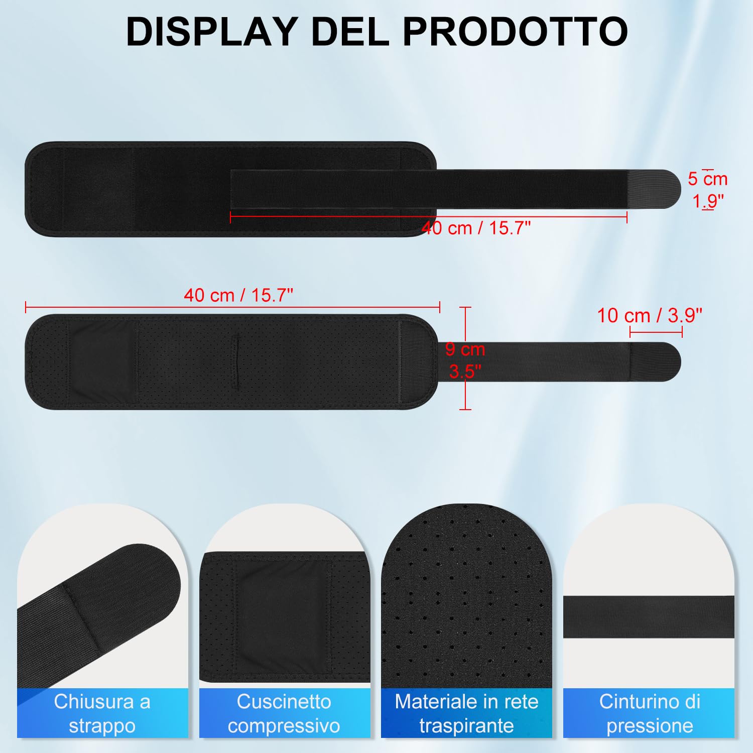 supregear Compressione Tendinite e Tricipite, Fascia di Compressione per Tensioni Muscolari Supporto di Compressione per il Braccio Superiore (Nero, S/M)