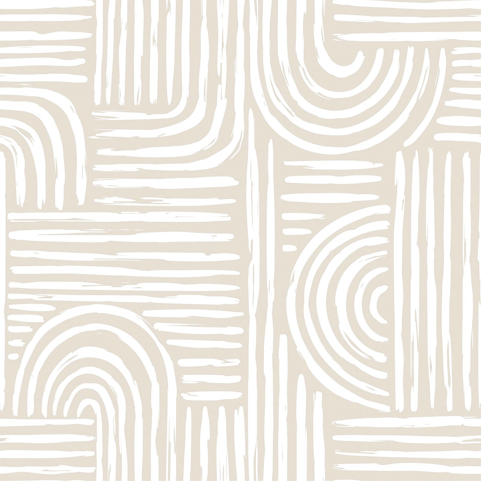 Film vinyle abstrait autocollant beige pour dos de meuble chambre