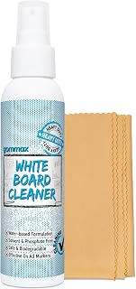 Dry Erase Board Cleaner Spray with Microfiber Cloth, 4 fl oz Whiteboard Cleaning Spray Liquid for Shadowing and Marks (1)