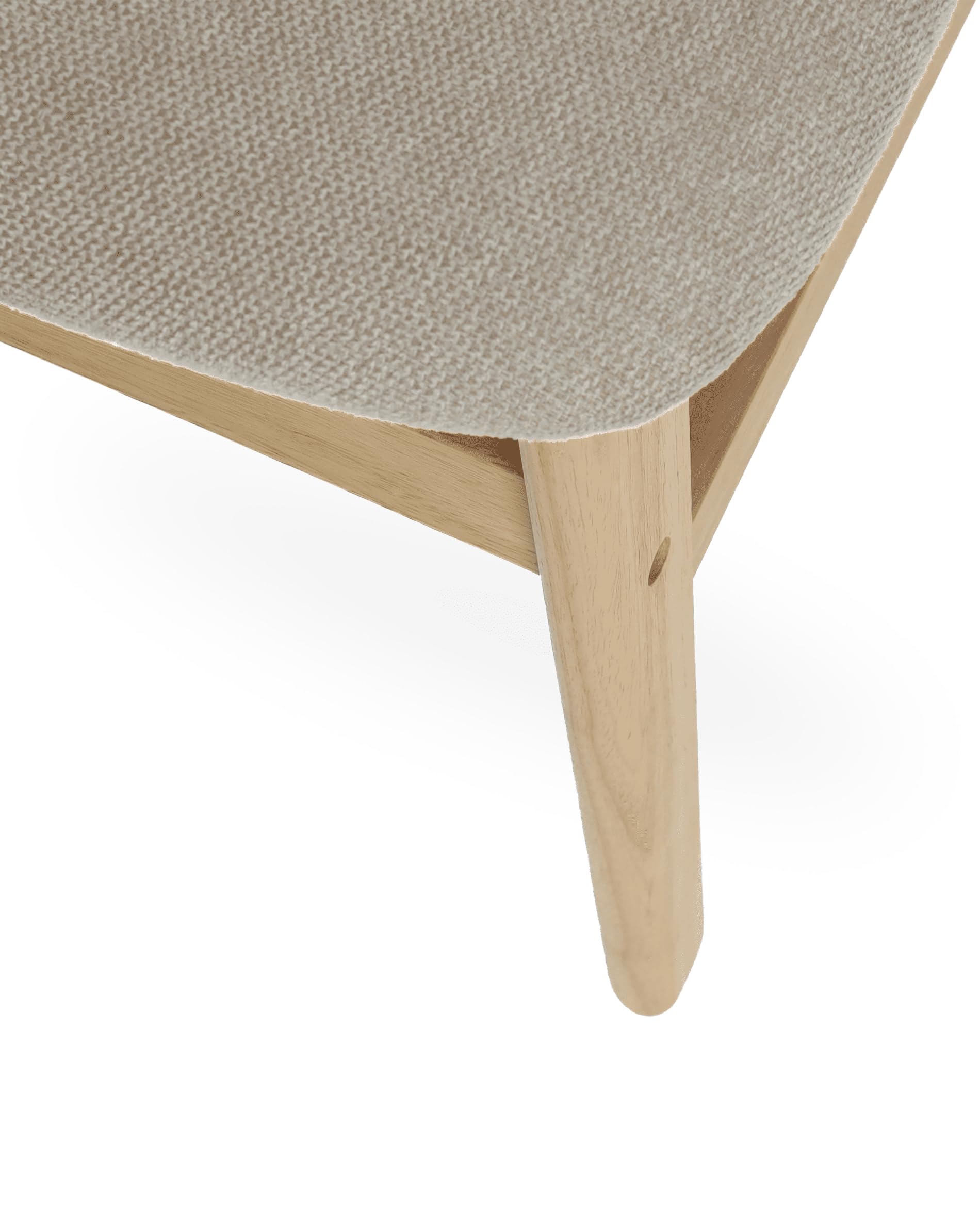 Home Heavenly®Pack de 2 sillas de Comedor Dover Estilo nórdico, Silla de Madera para Comedor Cocina Restaurante o Bar con Asiento tapizado en Color Beige