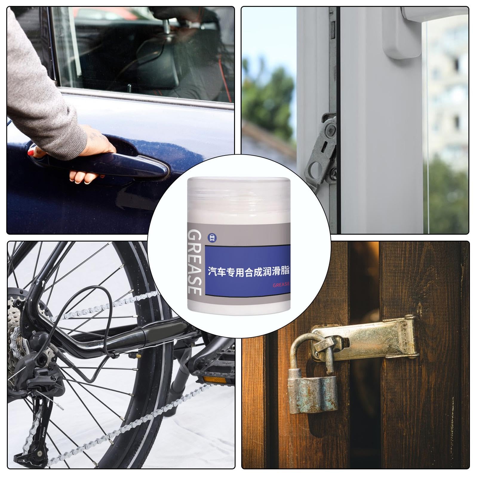 Schiebedachfett, Türscharnierfett - 100 ml Autotürfett - Autofenster-Fett, Scharnier-Schmiermittel, Schiebetür, Anti-Stuck-Oberlicht-Schienenschmierung für Sitzgleitschiene