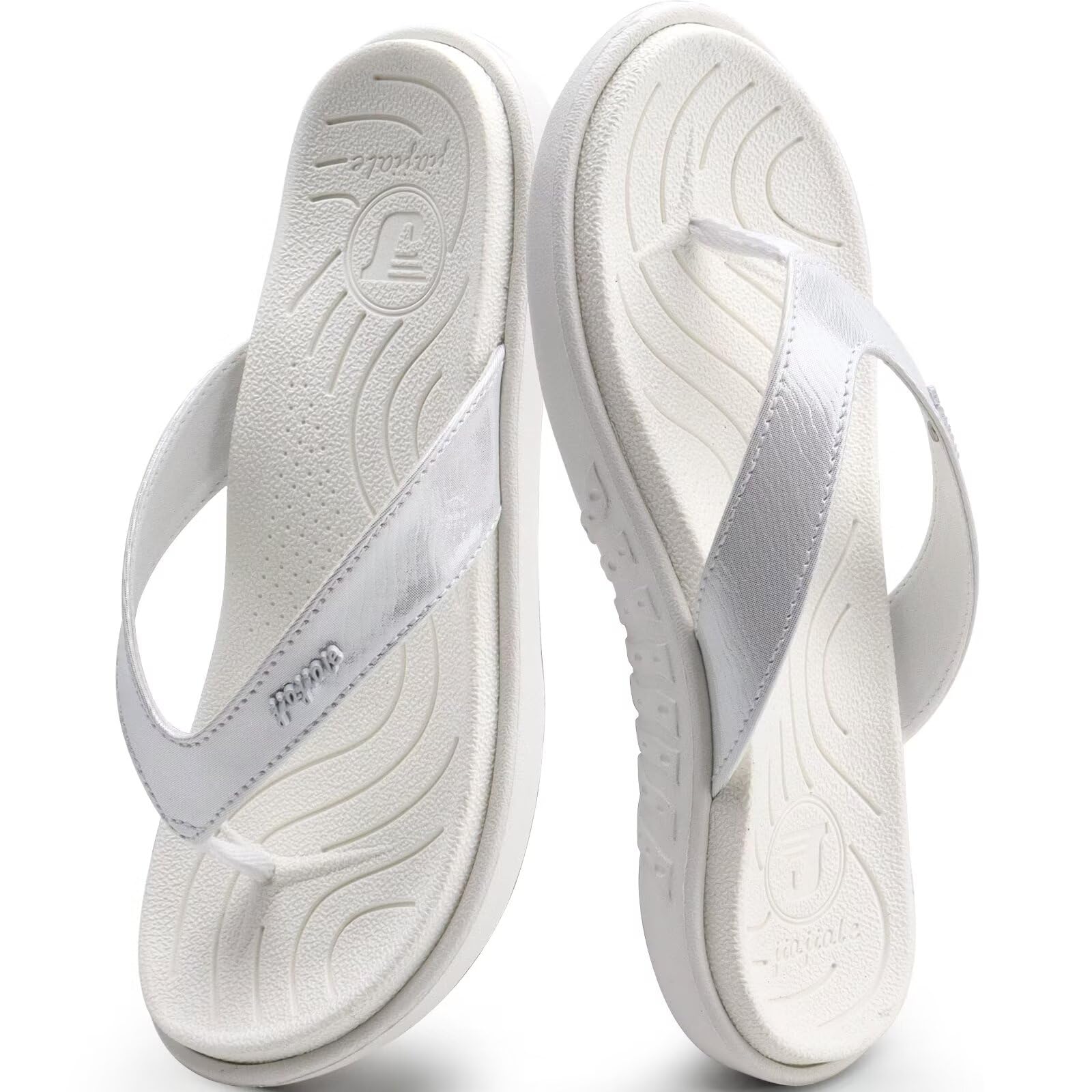 jiajiale Infradito Donna Moda Ortopediche Estive Comode Pelle Supporto Arco Plantare Flip Flop Doccia Spiaggia Piscina Aperte Mare Leggere Eleganti Ciabatte Antiscivolo Gomma Suole