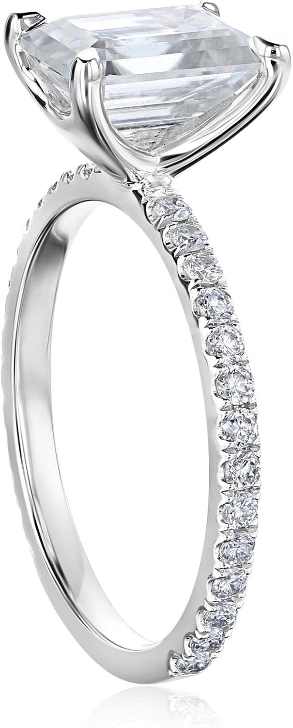 Kobelli Emerald Moissanite Butterfly Basket Engagement Ring - rose-gold / 9.0 / Kobelli G-H