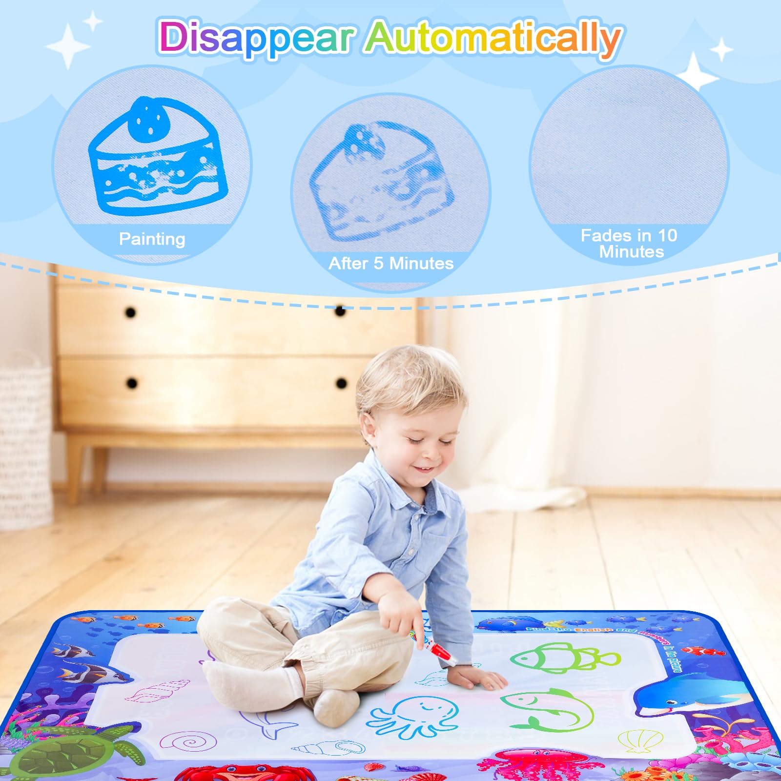 Aquadoodle per bambini anno - Tappetino per pittura ad acqua a partire da 1 anno