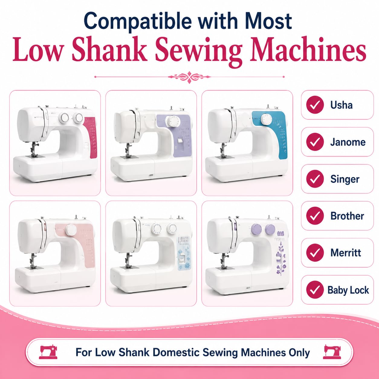 Zenith Gathering Presser Foot - Snap-On for Low Shank Machines | Fits Usha, Janome, Brother & Singer | Creates Ruffles & Pleats | Durable Steel for Smooth & Efficient Sewing — Amazon image 4