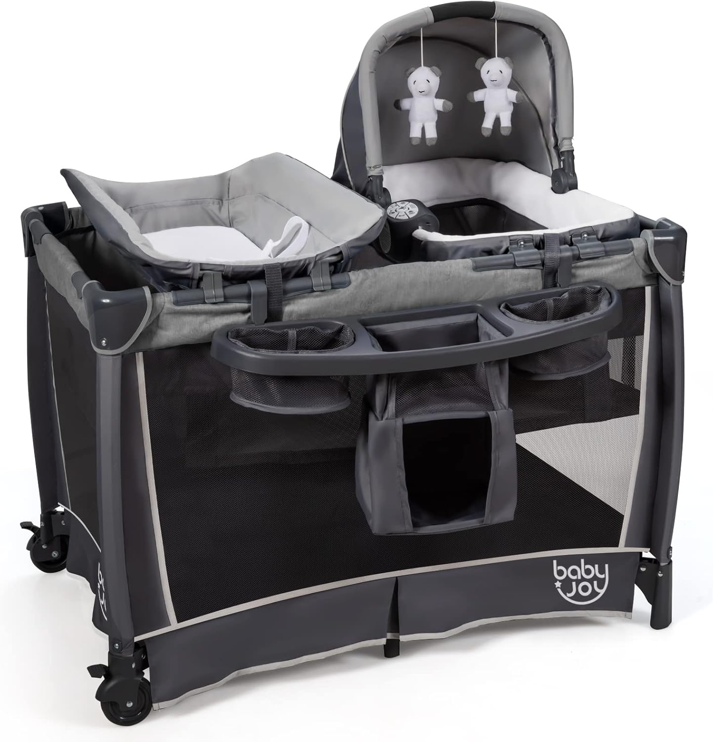 Baby Travel Cot, 4IN1 Convertible & Folding Portacot Baby Playard