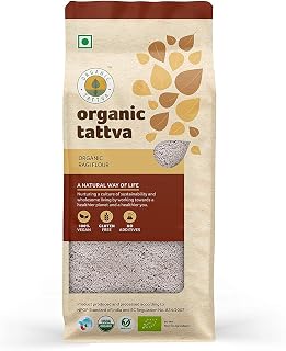 Organic Tattva Ragi Flour Finger Millet Flour , 500g USDA Certified