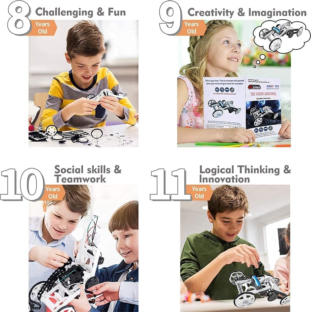 WISHKY STEM Toys, Science Kit for Young Engineer, Stem Projects for Kids Ages 8-12| Mechanical Toys, Ideal Birthday for Boys & Girls Aged 8-14
