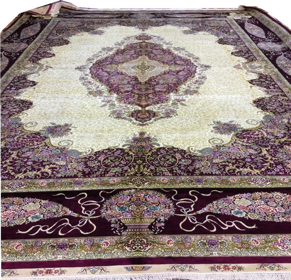 20ft by 14ft Pure Silk Handmade Turkish Design Carpet for Hotel Lobby and Reception Hall Art Rugs