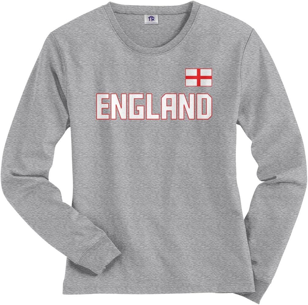 Threadrock Women's England National Pride Long Sleeve T-Shirt