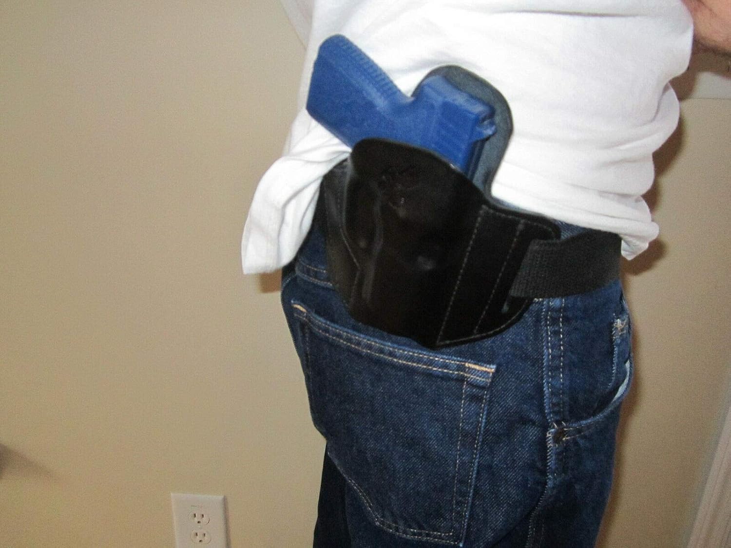 Fits KAHR PM9 & CM9 Formed Leather Pancake Holster, OWB Belt Holster, Right Hand