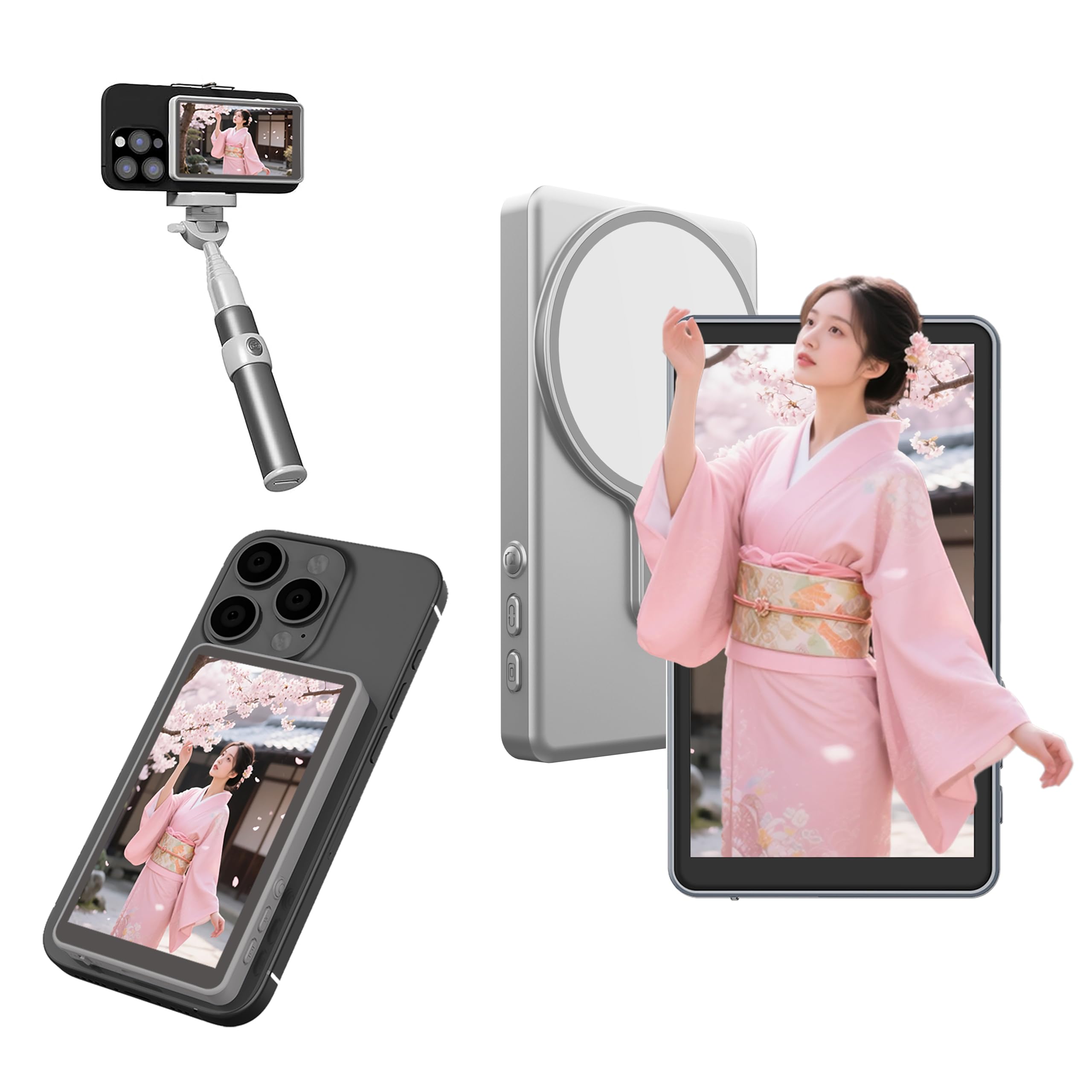 自撮りモニター 自撮りカメラ 音声あり 4K1080P スマホ用 Amazon.co.jp: Beneci 自撮りモニター 自撮りカメラ 音声あり 4K1080P