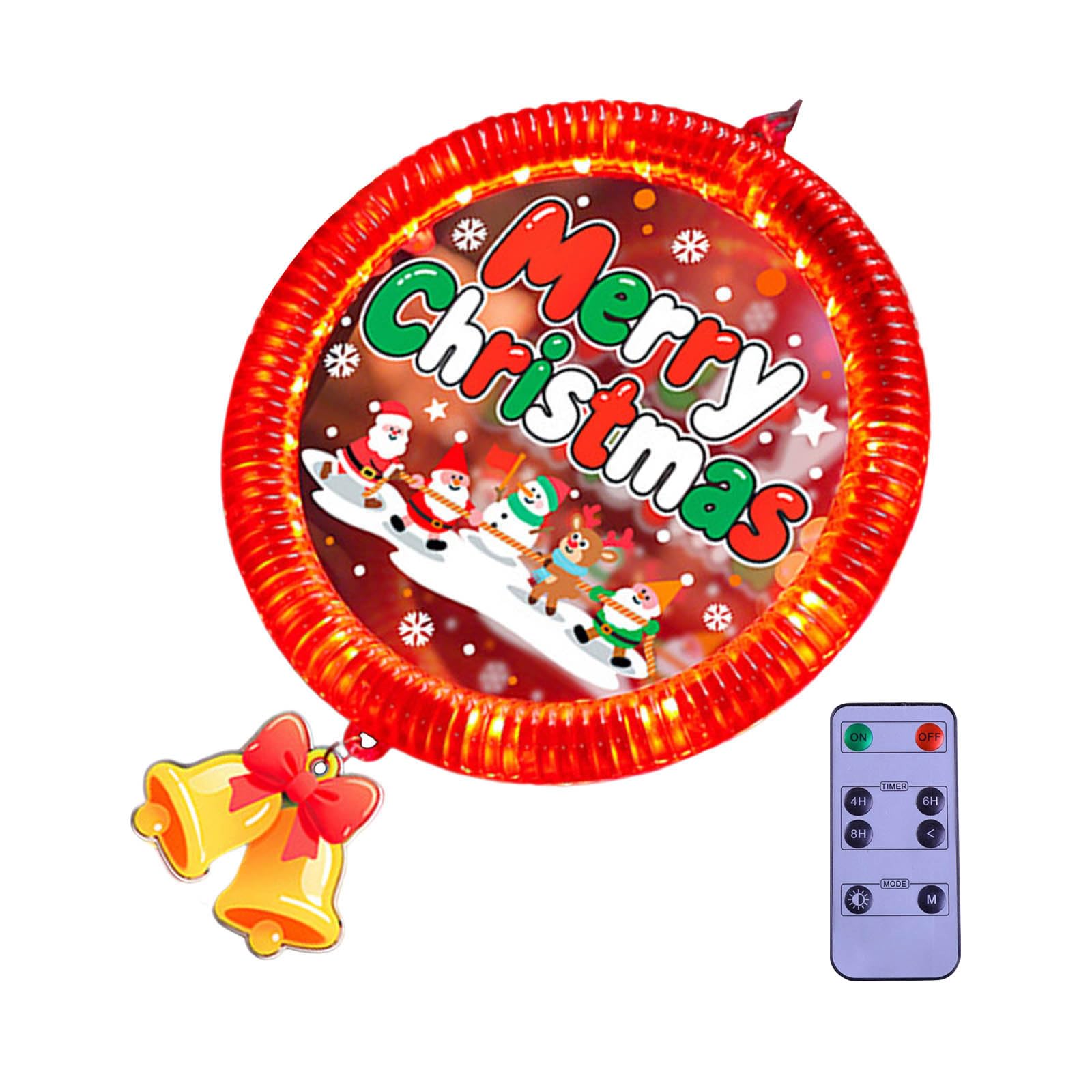 Elnwnnkc Flexible Polyacrylate LED Holiday Running Light Hoop Christmas Decoration for Inside Spaces Christmas Door Hanging Decoration