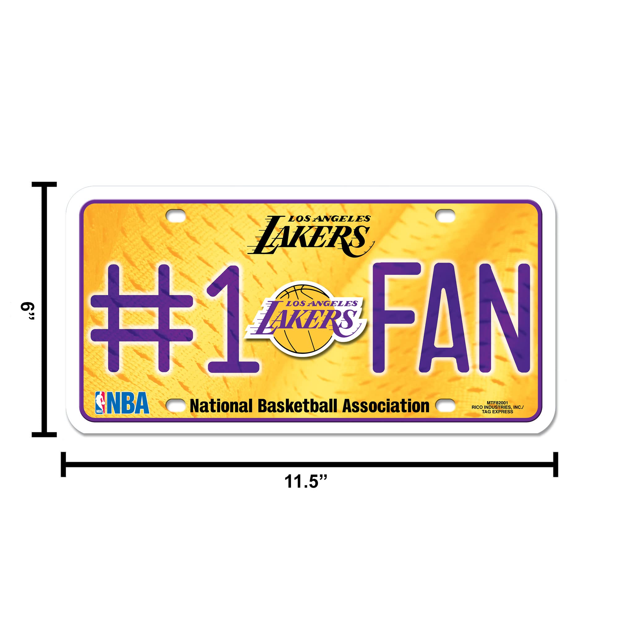 NBA # 1 Fan en métal Auto Tag