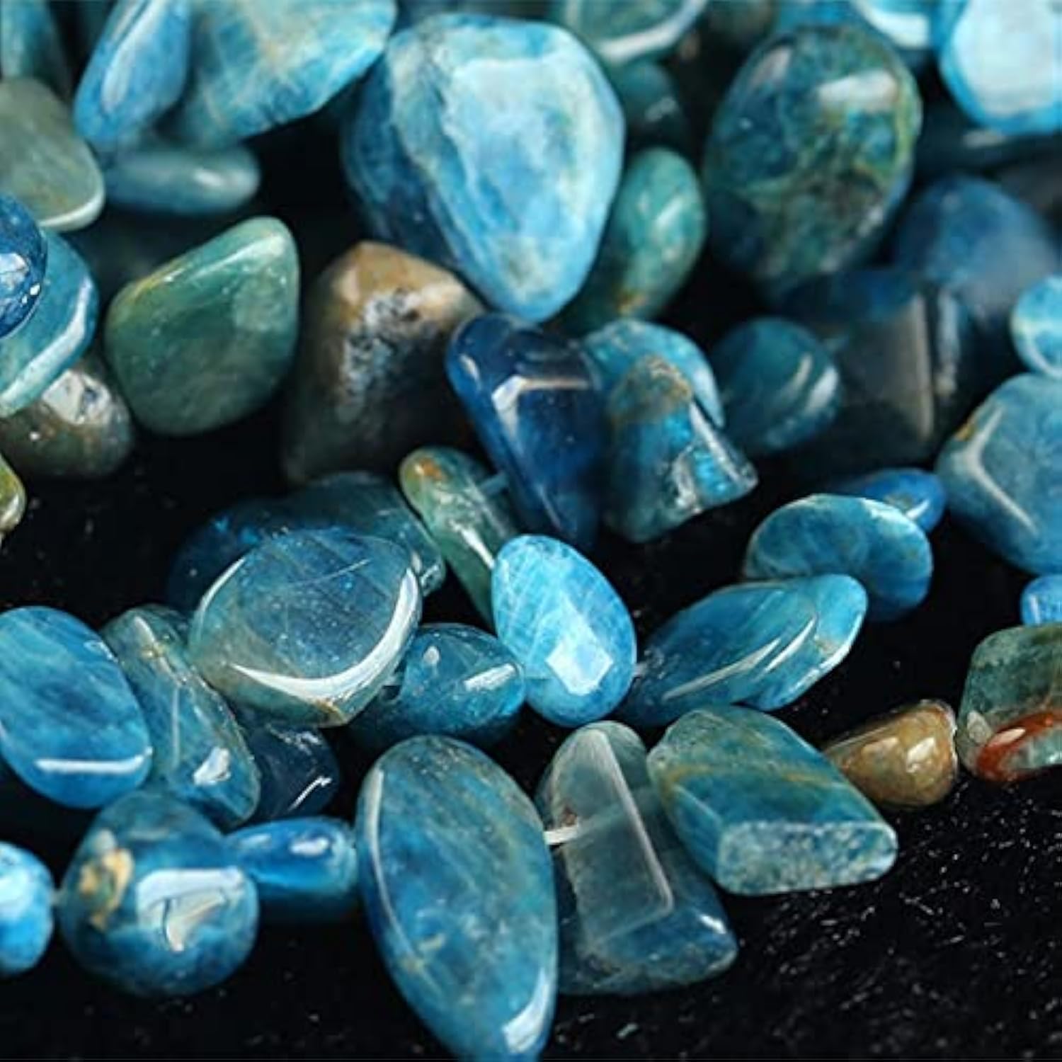 Apatite bleue naturelle perles pépites 8x10mm pour remplacer les fausses pierres LKBEADS