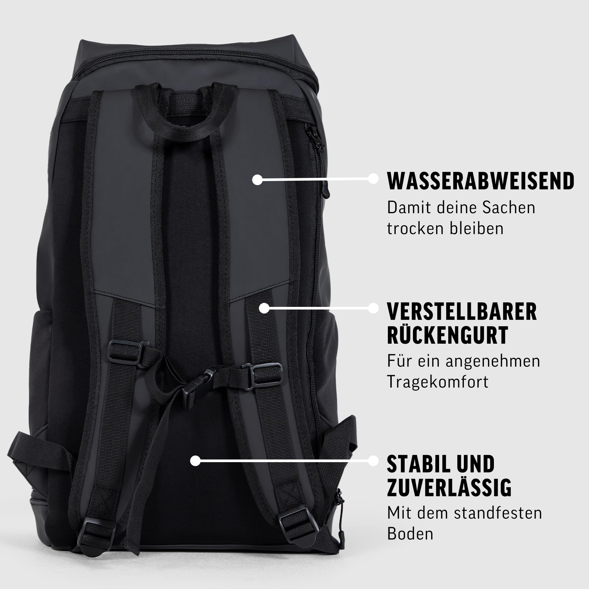 SMILODOX Rucksack Leslie, Unisex Reiserucksack, Fußball & Fitness Tasche, Sporttasche für Fitness, Gym & Alltag, Handgepäck Rucksack Wasserabweisend, 24L Wanderrucksack Damen & Herren