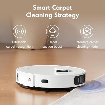 Mova S20 Ultra Robot Vacuum and Mop Combo with Dual Roller Brush, 8300Pa Suction, 140F Hot Water Mop Self-Washing & Drying, Mop Auto-Lift for Carpet, Self-Empty, Self-Refilling, Voice & App Control