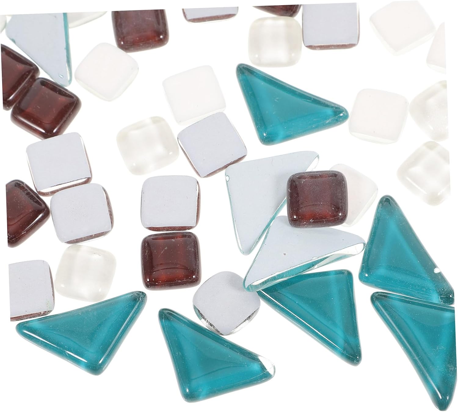 1set Stained Glass Tiles for Craft Projects Colorful for and Church Decoration Approximately of Irregular Glass Craft Supplies