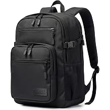 Backpack for Men, Black School Backpack for Teen Boys, Lightweight Laptop Backpack Fits 15.6 Inch Notebook, Large Capacity Back to School Backpack for Middle High School, College