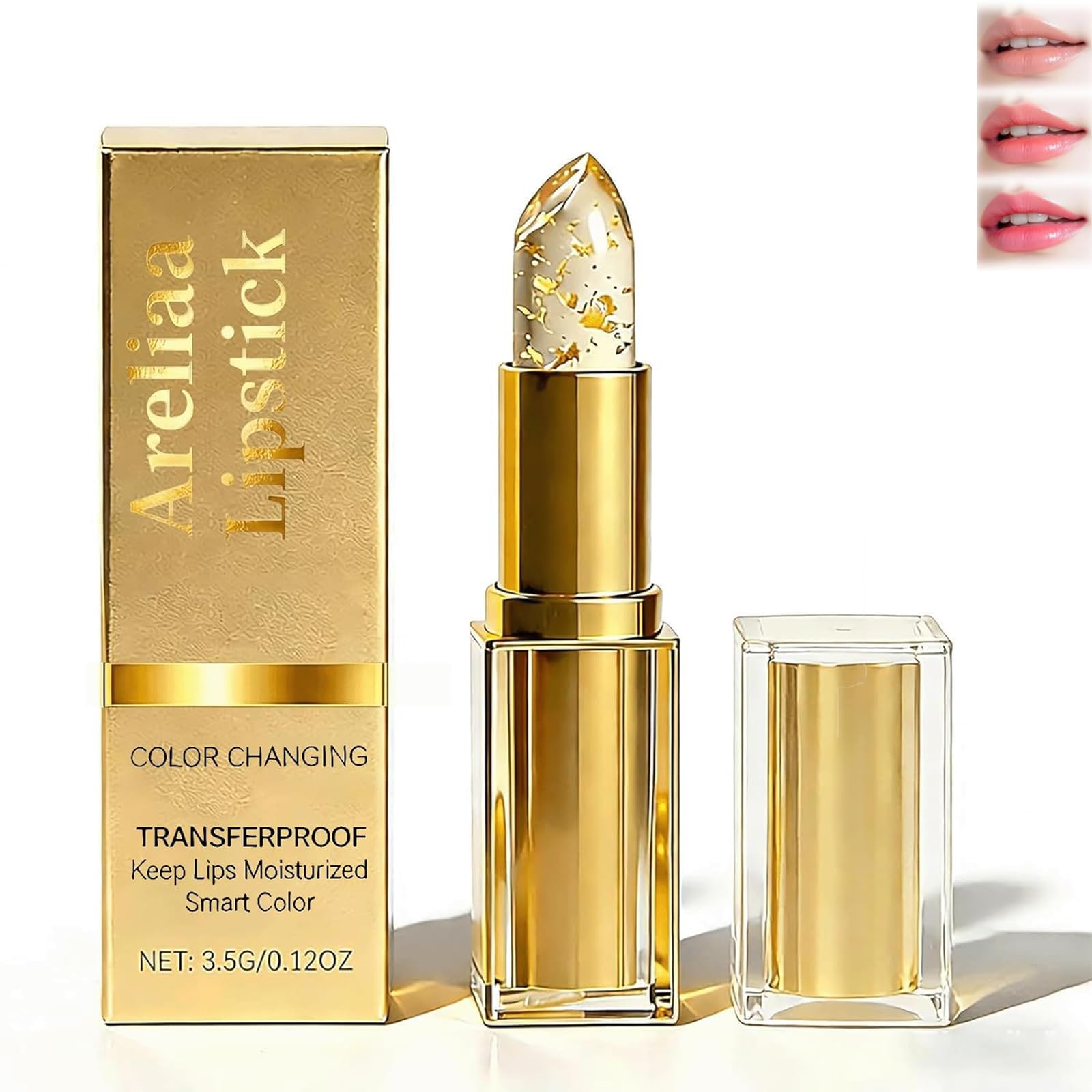 Areliaa Lipstick,Areliaa Signature Lipstick,areliaa skin-adaptive lip stick,Transferproof Color Changing Clear lip stick for Women,Long Lasting 24 Hours Moisturizing (1PCS)