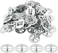 Vista 1 de Litoexpe 100 clips de mecha de madera, base redonda de mecha de vela, clip de base de mecha de metal, pestañas de sostenedor de mechas de madera