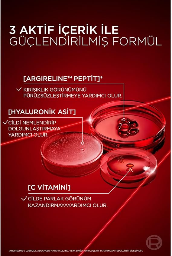 L'Oreal Paris Revitalift Lazer Yaşlanma Belirtileri Karşıtı Üçlü Peptit Bakım Serumu