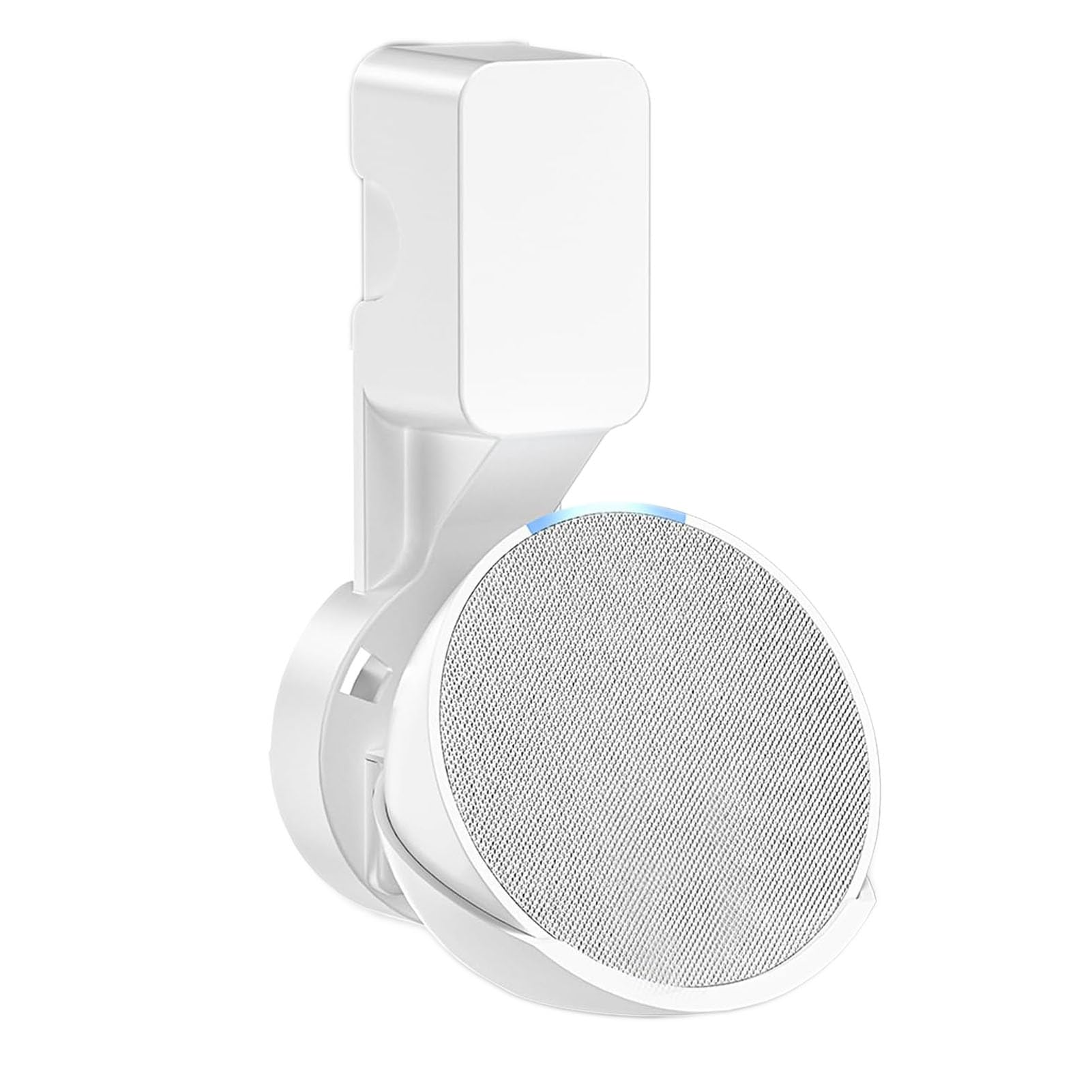 Soporte de Pared para Ech0 Pop, Smart Home Altavoces Stand Compatible con Ech0 Pop/Homepod Mini/Dot 4ª/5ª generación, Soporte de Enchufe de Pared con Gestión de Cables, Ahorro de Espacio (Blanco)