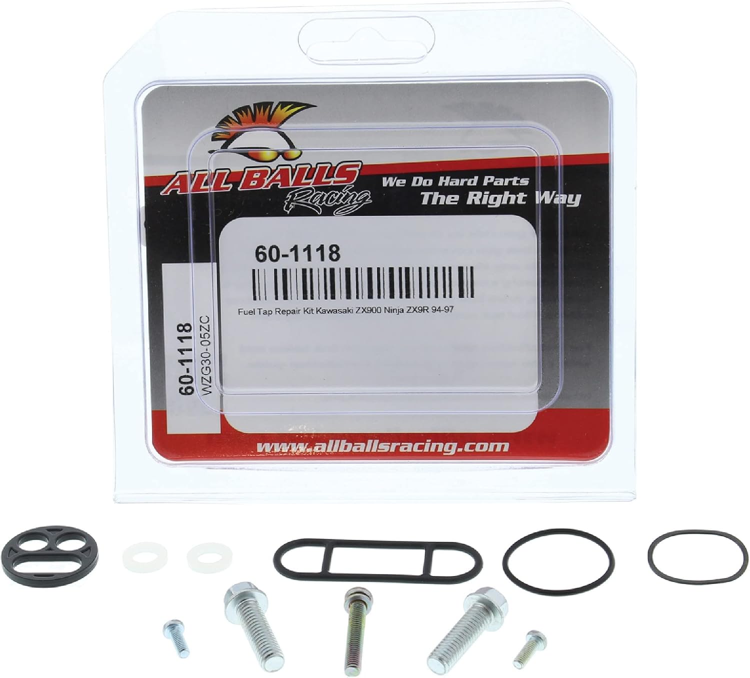All Balls Racing 60-1118 Fuel Tap Repair Kit Compatible With/Replacement For Kawasaki ZX 9R Ninja (ZX 900B) 1994-1997