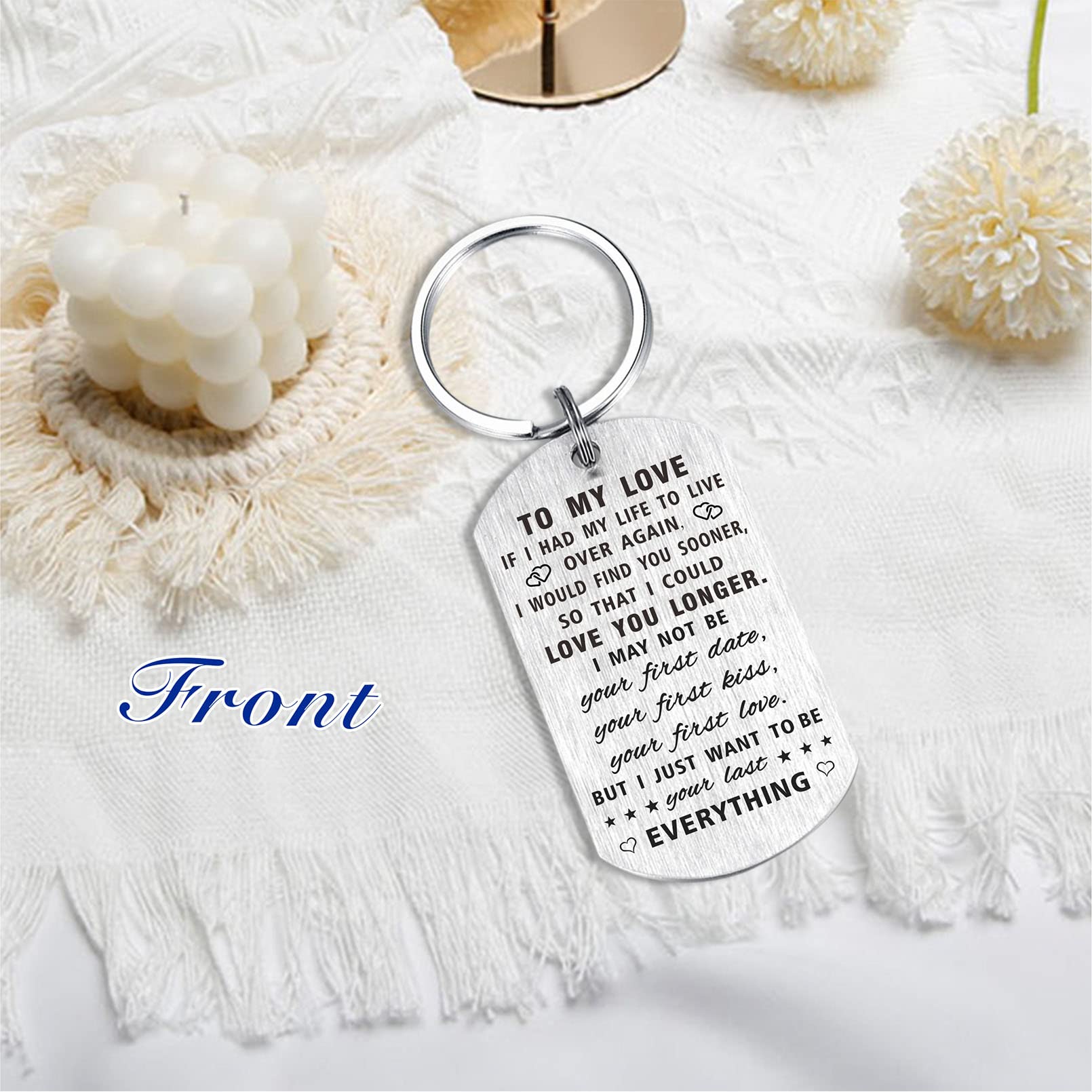 Portachiavi Per 6° Anniversario Di Matrimonio Per Moglie - In Acciaio Inox Con Incisione "Best Wife Since 2019" E Sacchetto Regalo