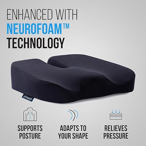 Miniatura 4 de Elmara Doctor-Designed Wheelchair Seat Cushion Set – The Ultimate Comfort Solution – Thick Wheelchair Cushions Relieve Back & Sciatica Pain – Wheel